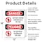 Signmission Do Not Enter Chemicals In Use Bilingual Danger Sign, Aluminum, 12in W x 18in L, 2PK OS-2PACK-DS-A-1218-VS-1145 - alternate 4